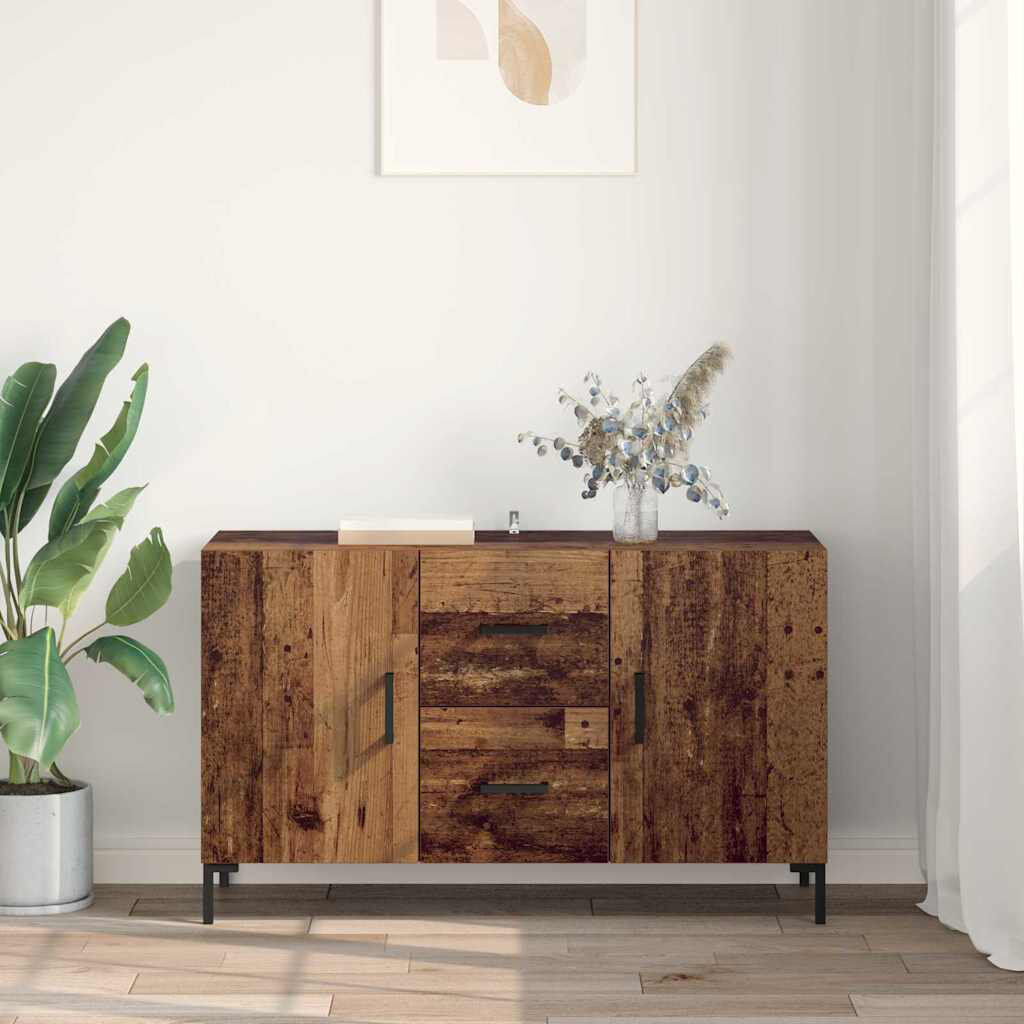 17 Stories Sideboard Accent Chest Old Wood 60cm H X 100cm W X 36cm D
