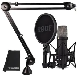RØDE NT1 Signature Black Mikrofon mit PSA-1 Gelenkarm, Mikrofon