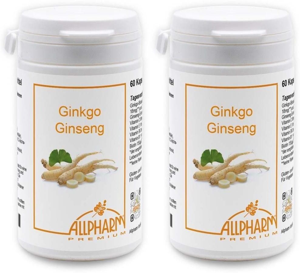 ALLPHARM Ginkgo+Ginseng Premium Kapseln 2x 2x60 St