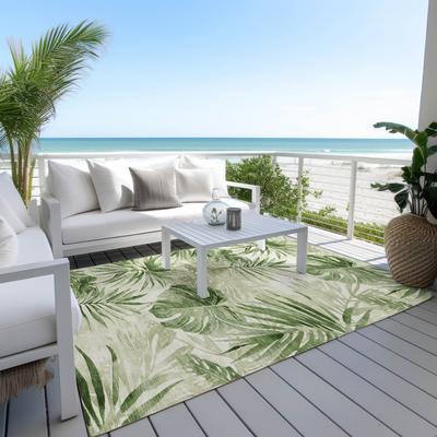 Addison Rugs Machine Washable Indoor/ Outdoor Coastal Palm Chantille Rug