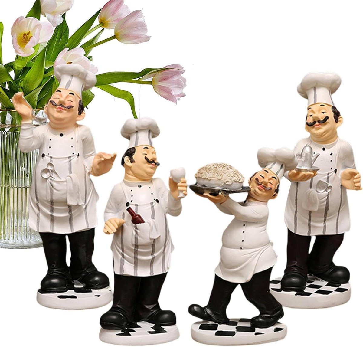 Chef-kok Standbeeld Keuken Decoratie Multicolor