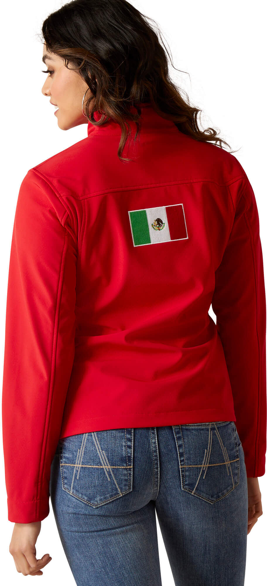 Women's Classic Team Softshell MEXICO Jacket in Red, Size: 2XL by Ariat