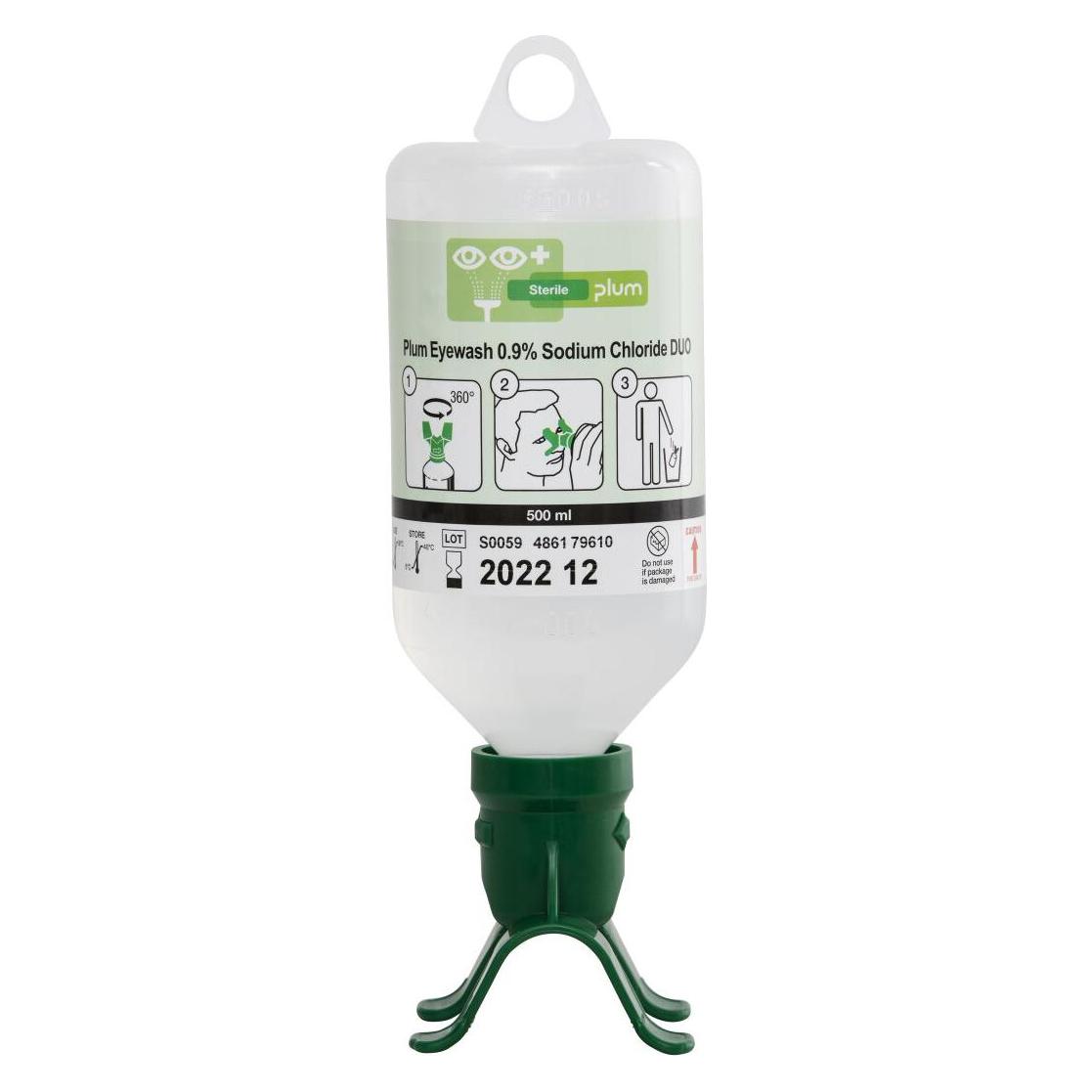 Plum Augenspülflasche DUO 0,5 l 3 Jahre (ungeöffnete Flasche) DIN EN15154-4 (4861)