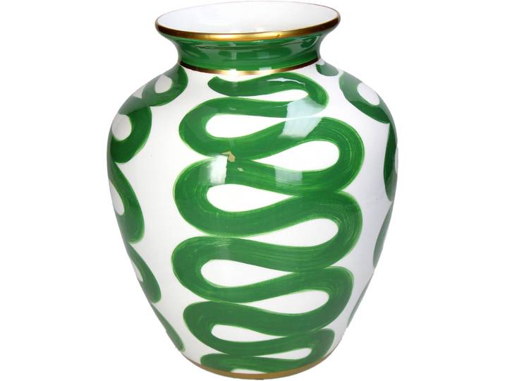 Vase Myko grün Glas D 23 H 26 cm - Vase