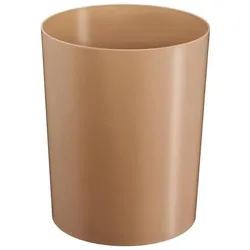 Helit Sicherheitspapierkorb mit Aluminium-Einsatz 13L - gold, Abfalleimer, Gold