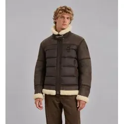 Blauer für Herren. 26WBLUL01473 Braune Grafton Lederjacke (L), Lässig