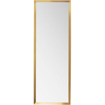 Wandspiegel KARE DESIGN "Wandspiegel Arezzo Brass", gold (goldfarben), B:70cm H:200cm T:6,5cm, Glas, Stahl, Spiegel, Wandspiegel