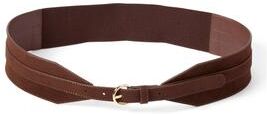 Women's Faux Suede Front-Buckle Belt by Accessories For All in Chocolate (Size XL)
