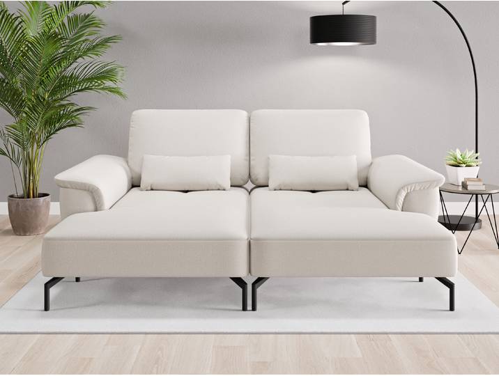 Loveseat Tokio - Grau (Graubeige) - Feiner Mikrofaserstoff