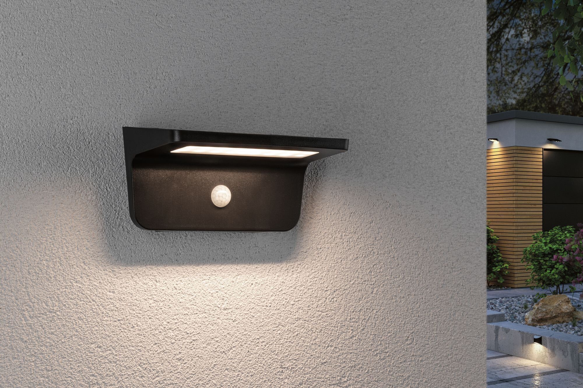 LED Außen-Wandleuchte PAULMANN "Cyrus", grau (anthrazit), H:10cm, Leuchten, LED Außen-Wandleuchte, LED-Modul
