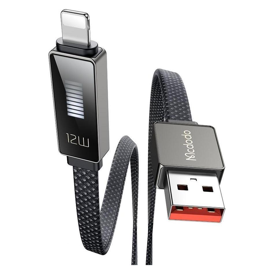 Mcdodo - Data Cable Rythm Series (CA-4970) - USB-A to Lightning, 3A, LED Display, 1.2m - Black (1.20 m) (62578266)