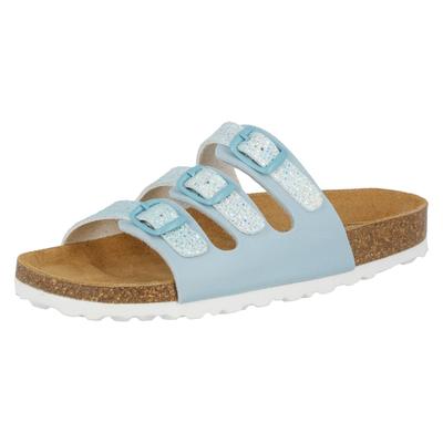 Pantolette LICO "Slipper Bioline Free Kids", Mädchen, Gr. 32, blau, Synthetik, Schuhe Pantolette