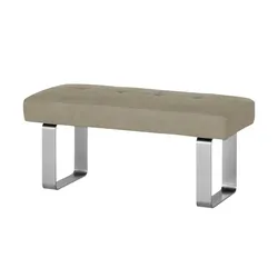 Hockerbank   ¦ beige ¦ Maße (cm): B: 113 H: 51 T: 48.0