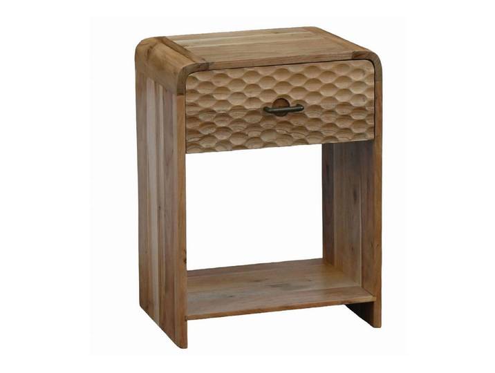 furnicato Nachttisch Nachtkonsole Vollholz 40x29,5x54 cm Walnussfarben, Handgefertigter Nachttisch mit Ablage und zusätzlichem Stauraum