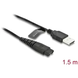 DeLOCK USB Ladekabel 5 V für Elektrorasierer kompatibel mit Hatteker RFC-588, RFC-598, RFC-690, RFC-692, RFC-696, RSCX-7568, RSCX-9598 Serie - Rasierer Ladegerät Ersatzkabel 1,2 m