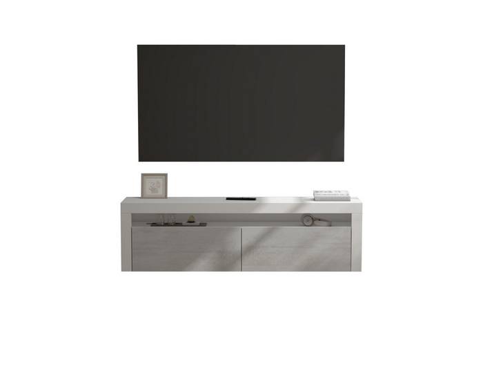 doporro Lowboard TV-Schrank Fernsehschrank Softclose Hängend 2 Schranktüren 160x40x46cm, mit 2 abgetrennten Fächern, Oberfläche mit angenehmer Haptik