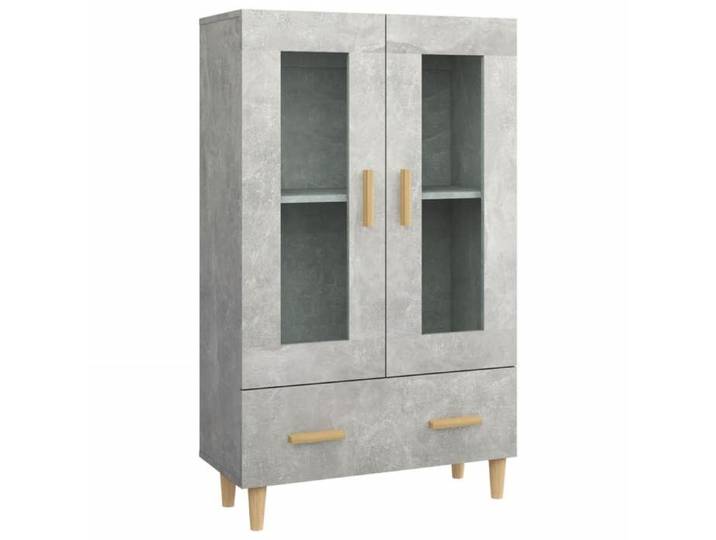 FAF-NEUF* Buffet haut Buffet d'entrée - Gris béton - 70x31x115 cm Bois d'ingénierie JUILLET568716