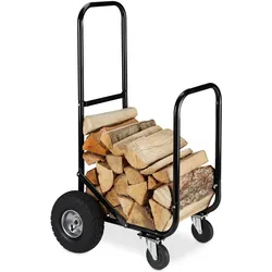 Relaxdays, Zubehör Kerzen + Kamin, Kaminholzwagen