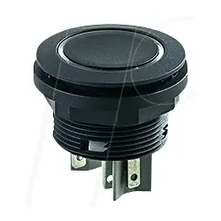 SSWTLRR2 - Drucktaster - 2 S, schwarz,  LED-Ring rot