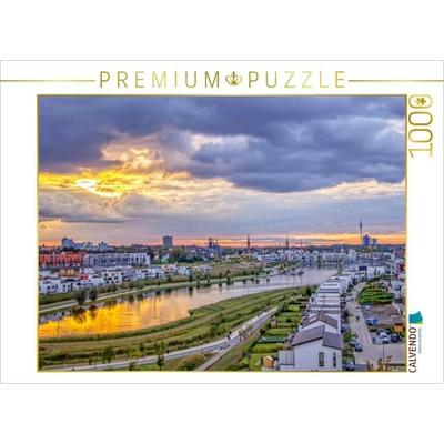 CALVENDO Puzzle Dortmund Phoenix See Panorama | 1000 Teile Lege-Größe 64x48cm Foto-Puzzle für glückliche Stunden