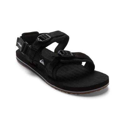 Sandale QUIKSILVER "Monkey Caged", Herren, Gr. 10 (43), schwarz (schwarz 1), Obermaterial: Textil, Außensohle: Gummi., Schuhe Sandale