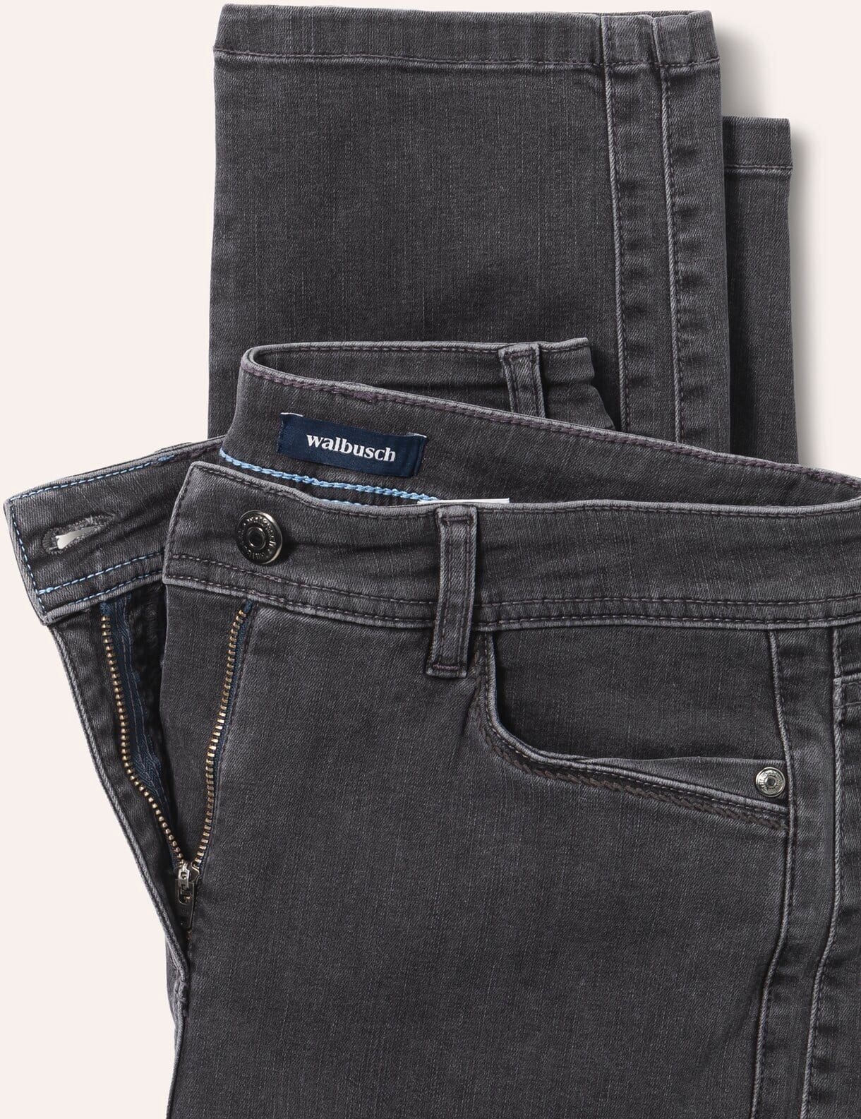 Walbusch Passform-Jeans Feminine Fit, Feminine Fit#normale Größen#Kurzgrößen#Langgrößen, Farbe Grau, 40, in zwei Passformen hoher Baumwollanteil Damen