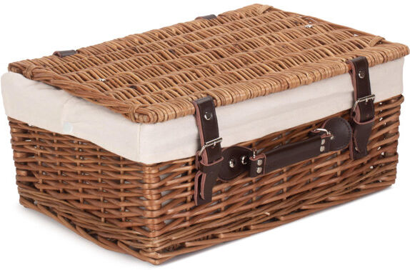 August Grove Wicker Basket with Lining Double Steamed Hamper/White Lining