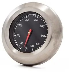 Giemme Spoleto – Professionelles Edelstahl-Thermometer für Holzöfen und Grills 50–430 °C