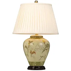 Elstead Lighting, Tischlampe, Arum Lily Tischleuchte E27 Gealtertes Messing Creme, Made in UK (E27)