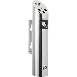 Wandaschenbecher MELBOURNE, Edelstahl, silber 30 cm