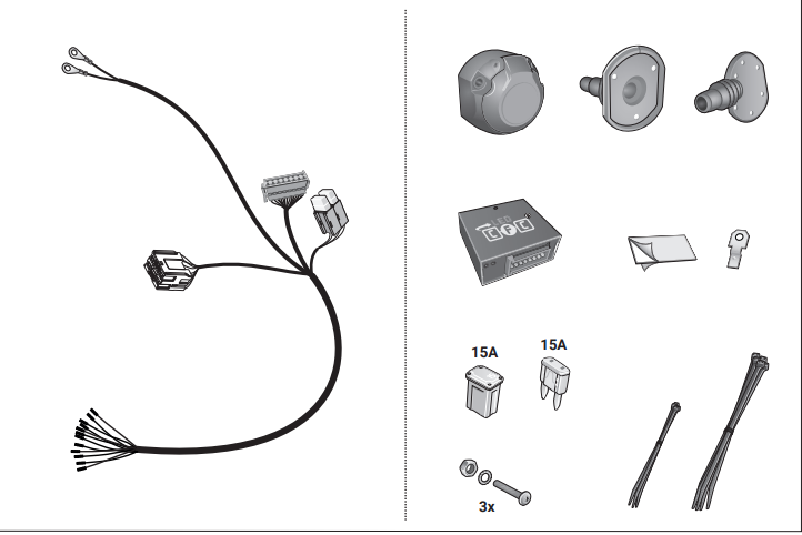 FAISCEAU SPECIFIQUE 13 BROCHES KIA EV9 (06/23-)
