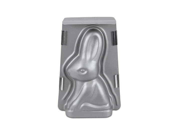 Backform STÄDTER 3D Osterhäschen 18 x 26 x 8 cm , silber, B:18cm L:26cm T:8cm, Stahl, Küchenformen, Backform