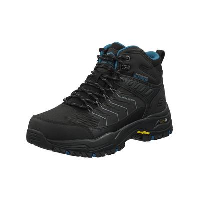 Trekkingschuh SKECHERS "Skechers Wanderschuhe Leder", Herren, Gr. 44, schwarz, Leder, Schuhe Trekkingschuh