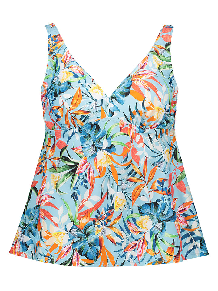 Venice Beach Tankini-Oberteil in Hellblau/ Bunt - 42B-Cup