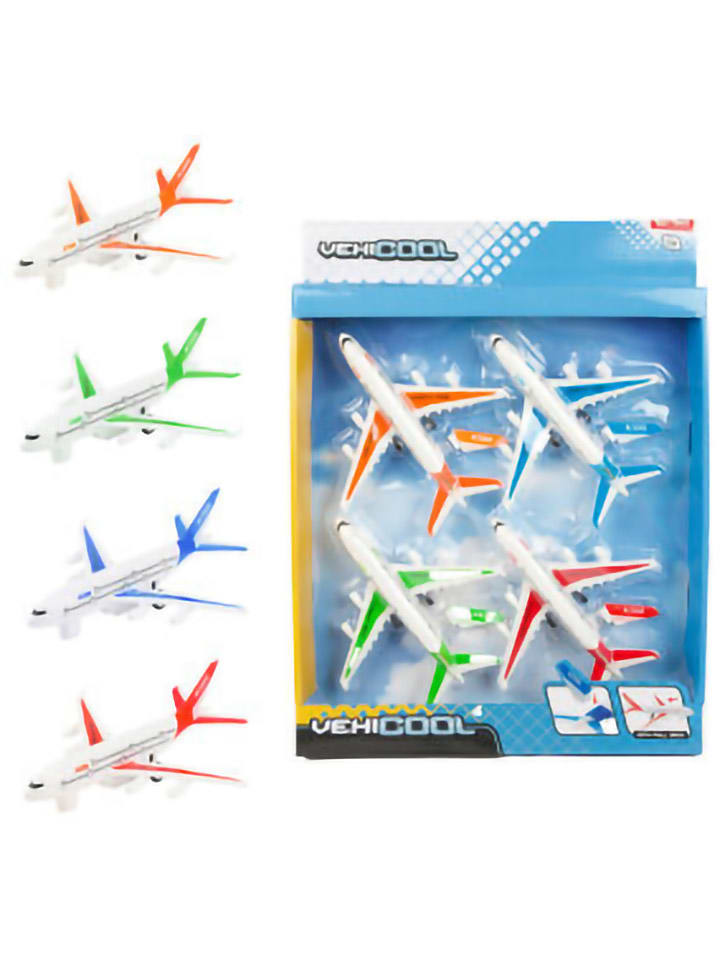 Toi-Toys 4er-Set Rückzug-Flugzeuge "Vehicool" - ab 3 Jahren - onesize