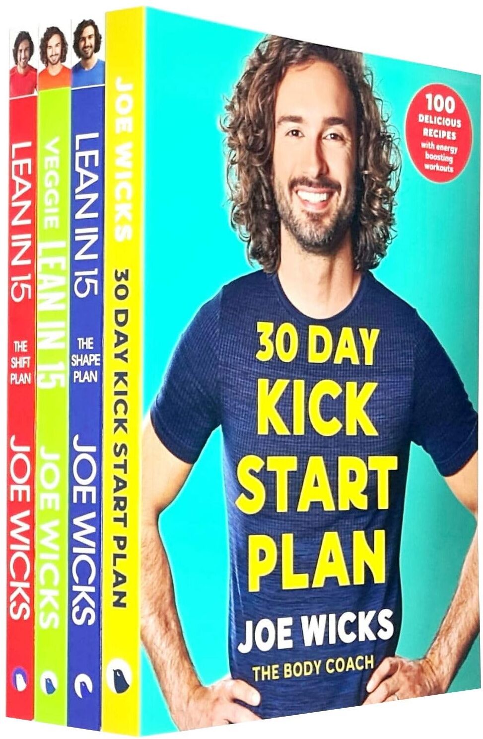 PC Joe Wicks Collection 4 Books Set (30 Day Kick Start Plan, The Shape Plan, Veggie Lean in 15, The Shift Plan)