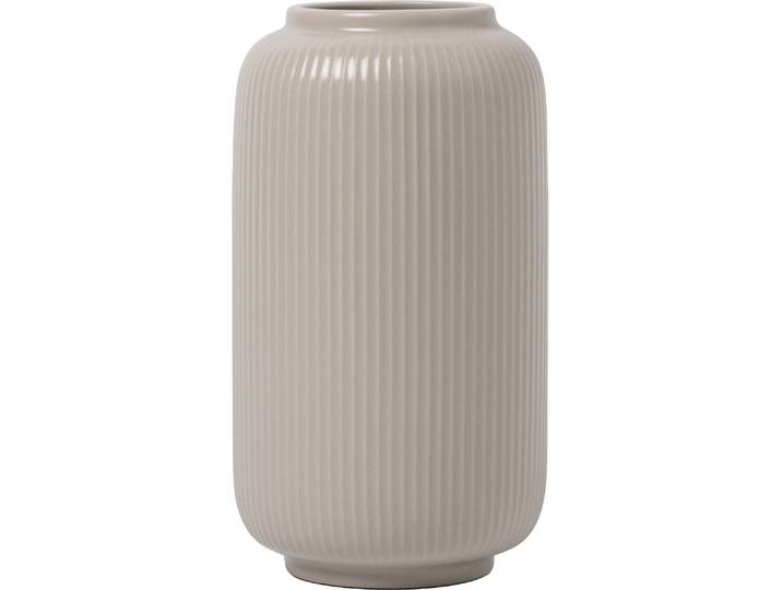 Tischvase GOODPRODUCT Ylvii, innen vollständig glasiert und wasserundurchlässig , beige (creme matt), H:18cm Ø:10cm, Keramik, Vasen, Tischvase, aus Keramik, uni matt oder mit glänzender Effektglasur, creme und blau