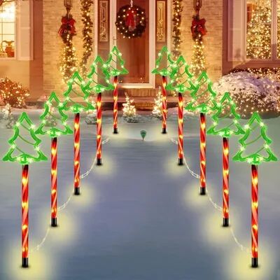 Combo Retail Shop Solar Candy Christmas Tree, Ground Installation Decorative Lights, Outdoor Garden LED Lights For Courtyard Solar Candy Christmas Tree, Ground Installation Decorative Lights, Outdoor Garden LED Lights For Courtyard