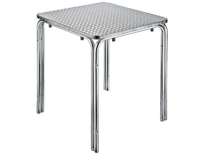 PULSIVA Outdoor-Tisch Limona eckig stapelbar 80x80x70 cm (LxBxH); silber; quadratisch
