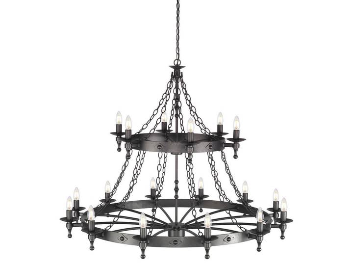 Elstead Lighting Kronleuchter Graphite, Graphitfarben, Metall, 104 cm, RoHS, Lampen & Leuchten, Innenbeleuchtung, Hängeleuchten, Kronleuchter