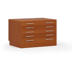 Zeichnungsschrank, 5 Schubladen, A1, Sockel, Kirschbaum