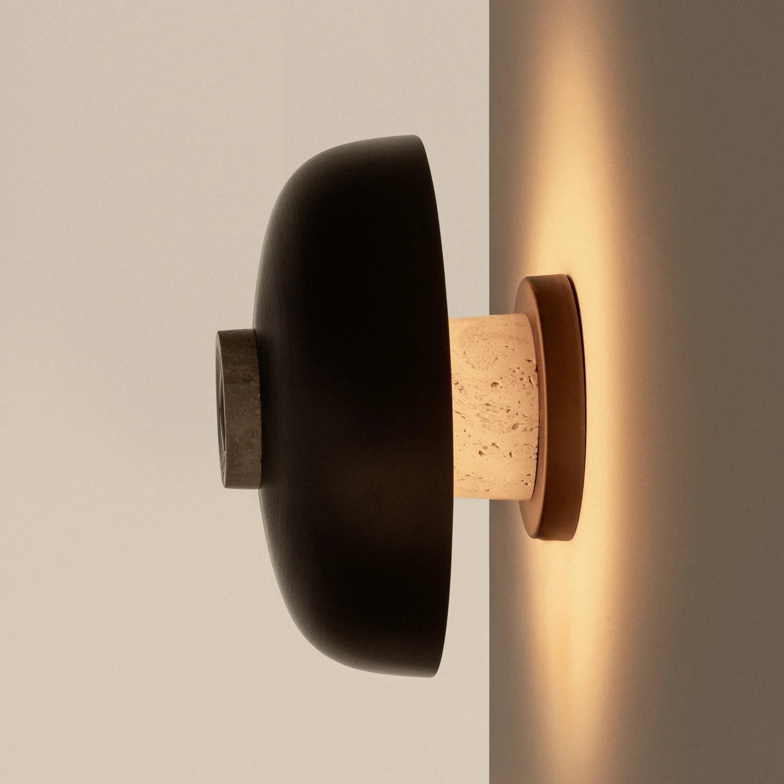 Audo Copenhagen Reverse LED wandlamp in brons/zand, Ø 24 cm