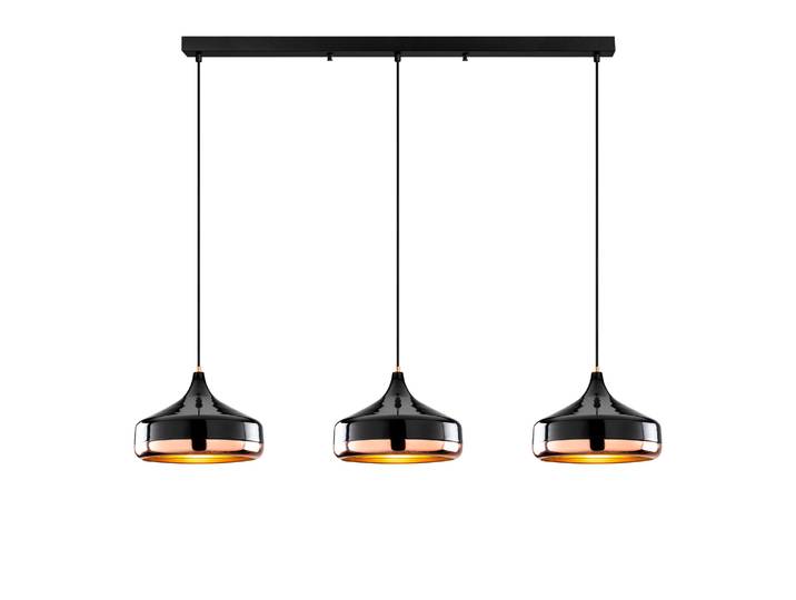 Lustre en métal Yildo - 146 x 36 cm - Noir