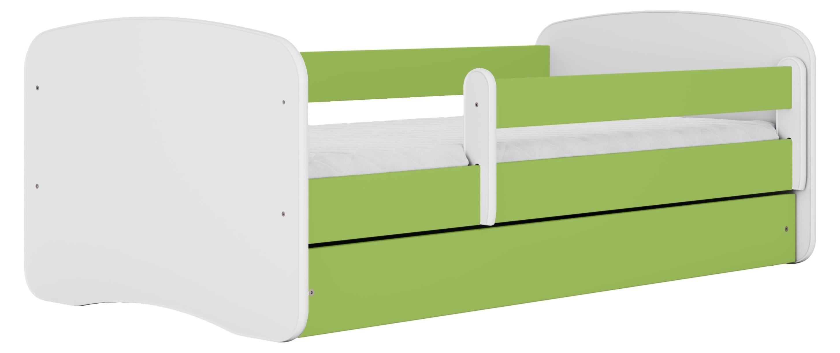 raumhirsch Kinderbett Jugendbett ohne Muster 70x140, 80x160, 80x180 cm - Komplettset mit Matratze, Schublade & Rausfallschutz