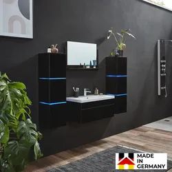 Home Deluxe Badmöbel WANGEROOGE BIG 80 cm XL - schwarz