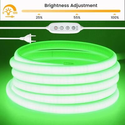 Uplift Picks 220V Dimmable COB LED Strip With Waterproof Neon Flex Design green 14m