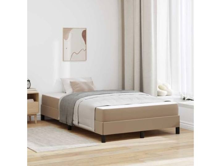 YUOTYRKTEJRSG Stoffbezug Multi Zone Komfort Bettgestell 120 x 200 cm Braun Bettgestell mit Matratze 120x200 Cappuccino Stoff Holzwerkstoff mit Lattenrost Taschenfederkern Komfort Doppelbett