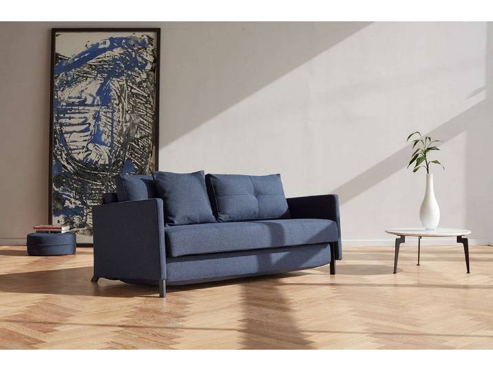 INNOVATION LIVING ™ Schlafsofa Cubed Klappsofa, hochwertige Schlaffunktion, Design und extra Komfort, Frontauszug, sehr platzsparend, abgewinkelt Sitzen, waagerecht liegen