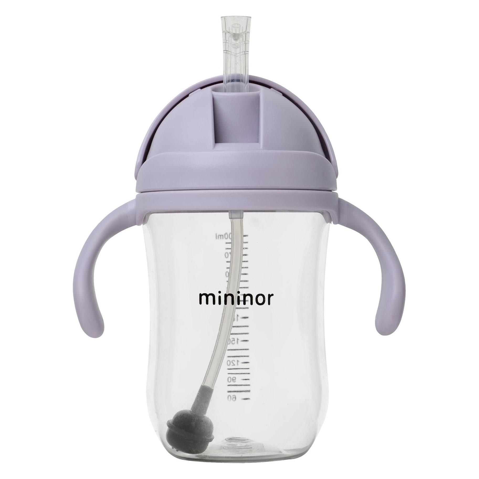 Mininor Global - Straw Bottle Tritan 330ml - Lilac flower (14253) (330 ml) (14253)