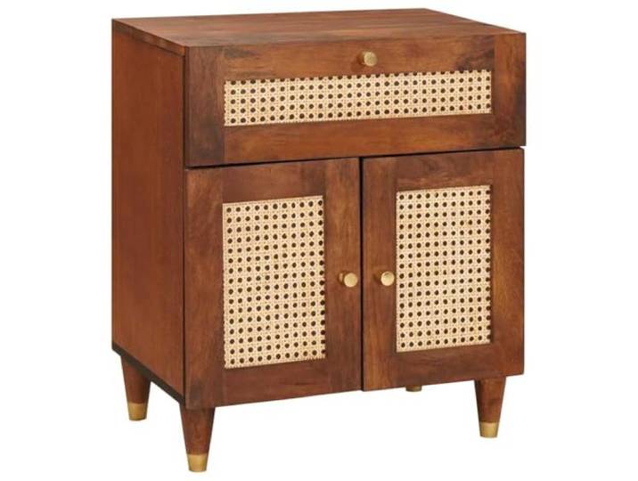 Heofavd Nachttisch Holz Beistelltisch mit Schublade 50x33x60 cm Mango